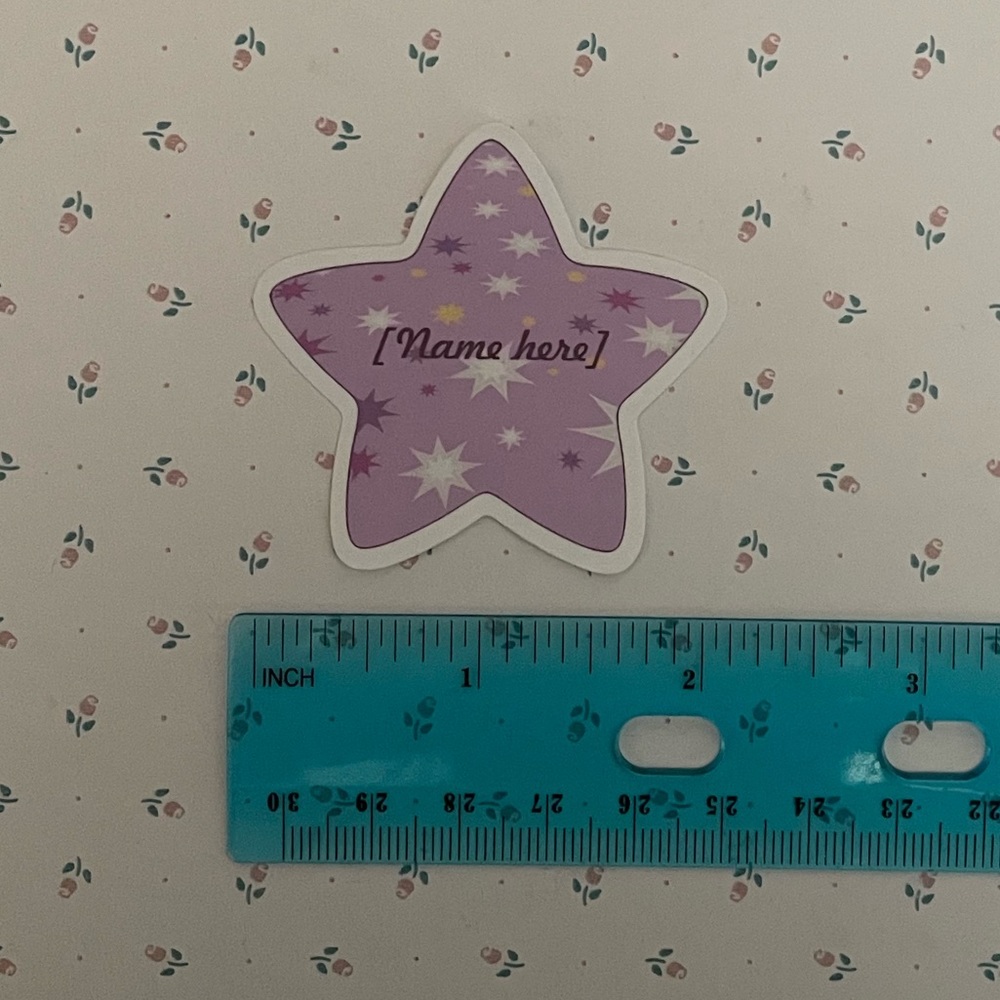 “[Name here]” Star Sticker - Picture 2 of 2